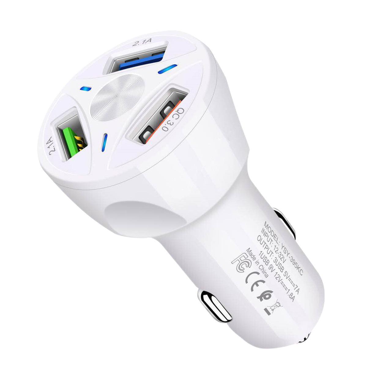 Fast Charge Car Charger One For Four Car Mobile Phone Charger Car Charger - 图片 6