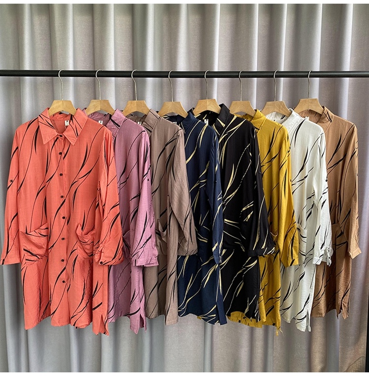 Women's Versatile Striped Long Sleeved Dress - 图片 2