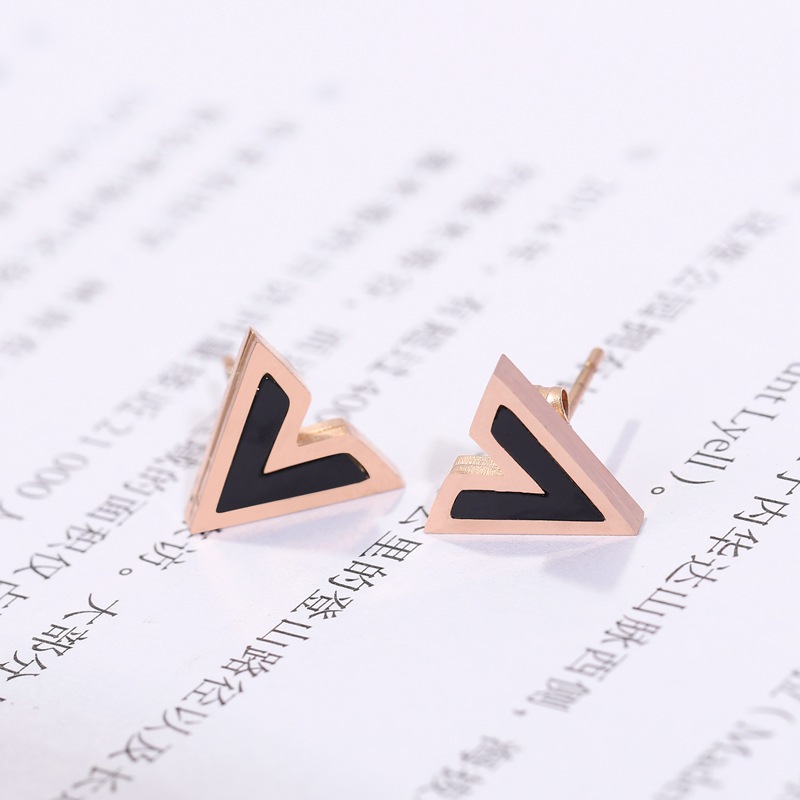 Titanium Steel Ear Studs Women's Simple Tassel - 图片 8