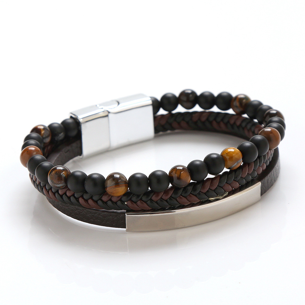 Men's Stainless Steel Bracelet Magnetic Buckle - 图片 4