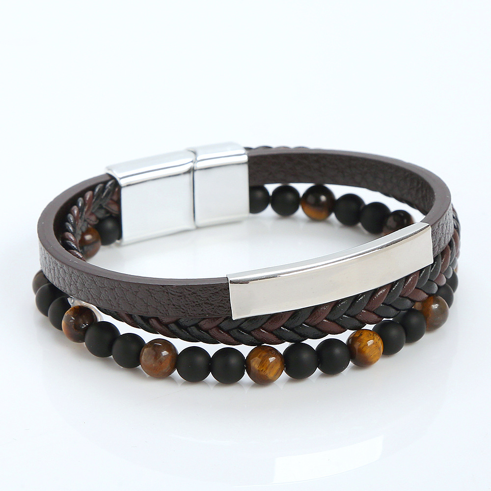 Men's Stainless Steel Bracelet Magnetic Buckle - 图片 6