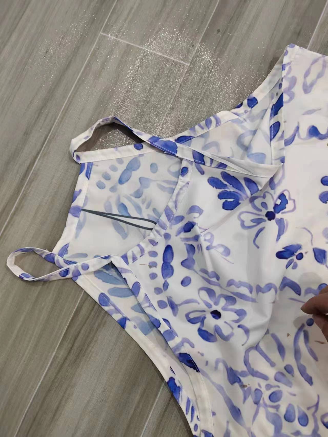 Sleeveless Female Dress Blue And White Porcelain - 图片 3