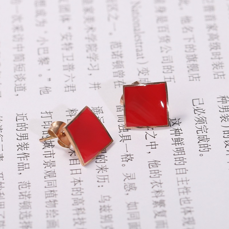 Titanium Steel Ear Studs Women's Simple Tassel - 图片 6