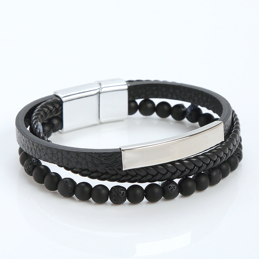 Men's Stainless Steel Bracelet Magnetic Buckle - 图片 5