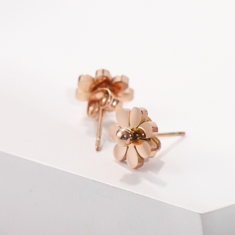 Titanium Steel Ear Studs Women's Simple Tassel - 图片 7