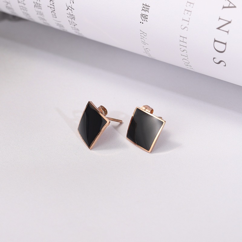 Titanium Steel Ear Studs Women's Simple Tassel - 图片 5
