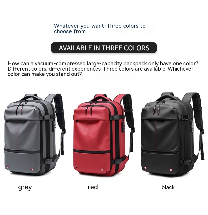 Travel Backpack Men's Business Multifunction Computer Bag Vacuum Compression Large-capacity Backpack - 图片 8