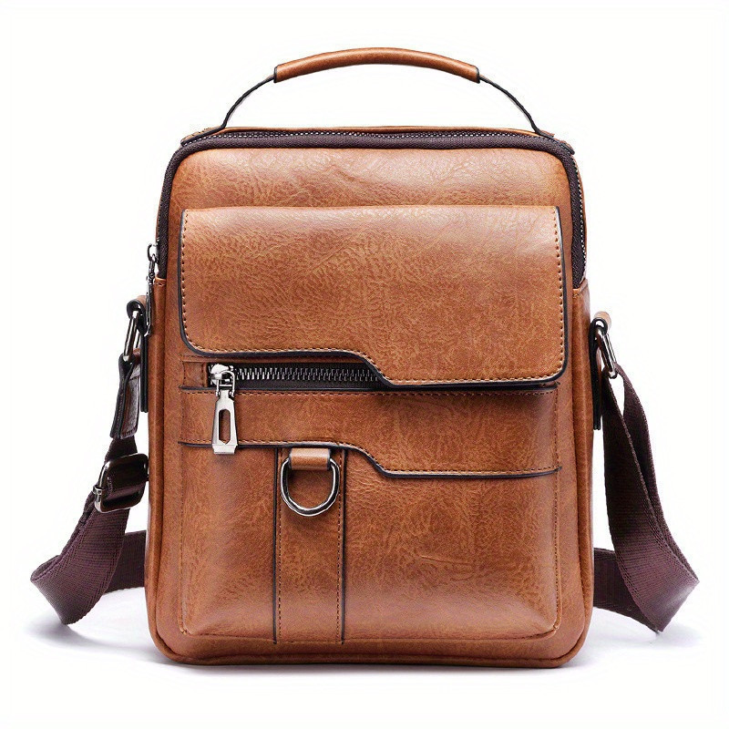 Men's New Shoulder Bag, Crossbody Bag For Men Messenger Bag Handbag, PU Leather Purse Messenger Crossbody Bags Casual New Product With Card Bag, PU Material With Card Holder Wallet - 图片 3