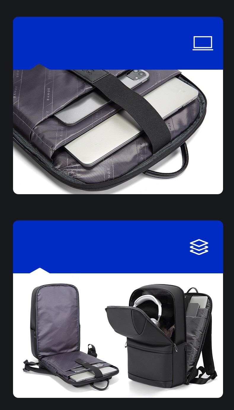 Men's Backpack Business Multifunction Waterproof - 图片 2