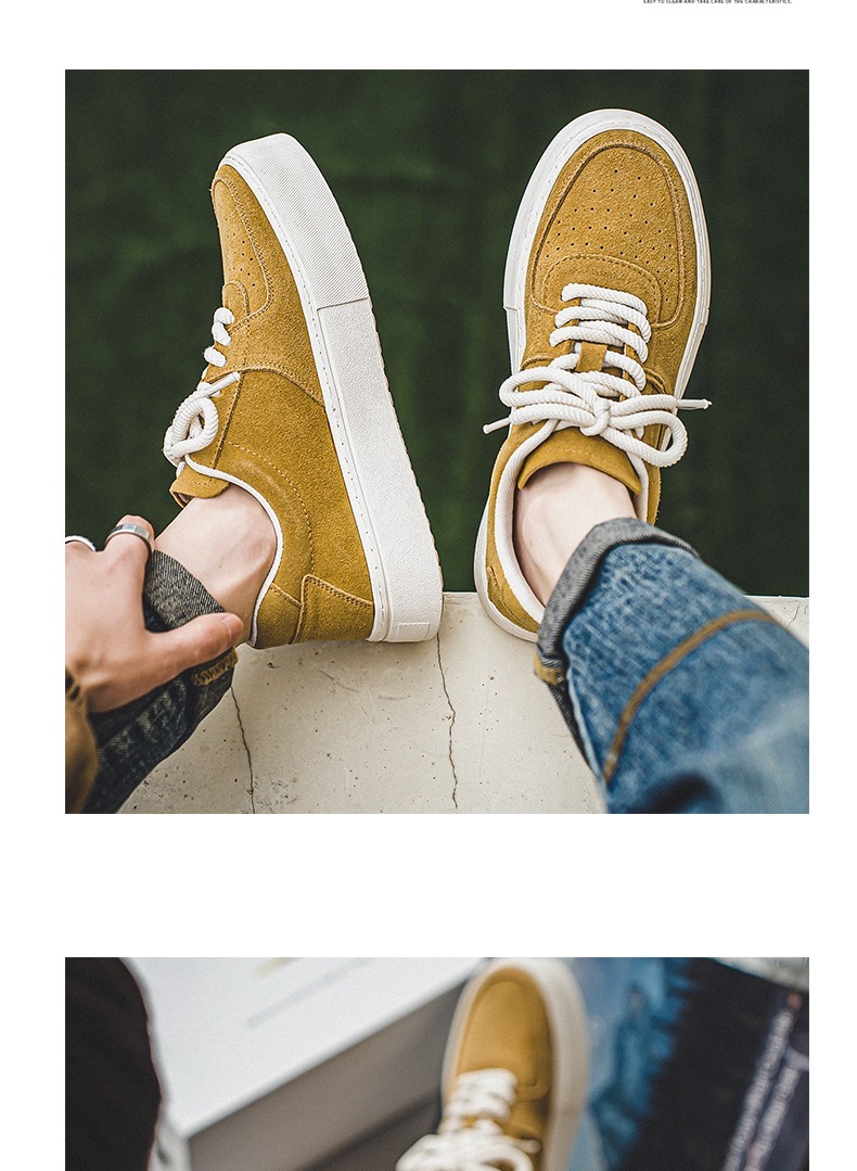 Harajuku Style For Students Sports Casual Lace-up Suede Shoes - 图片 9