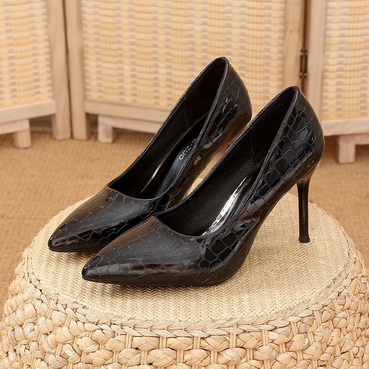 Spring New Arrival Black Plus-Size Stiletto Heels - 图片 6