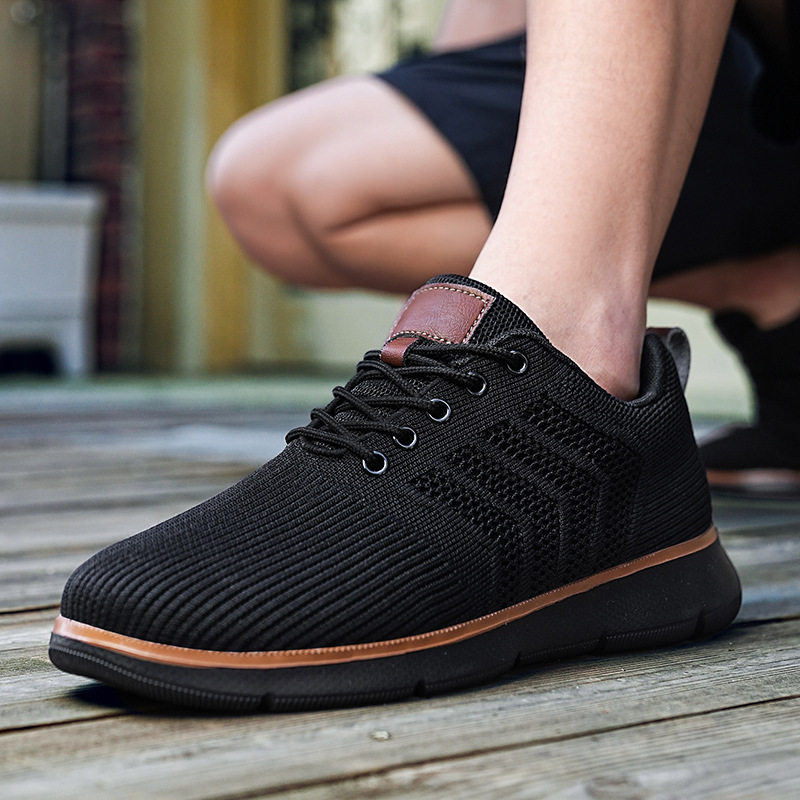 Plus-size Mens Shoes Flyknit Mesh Shoes Casual Sports Shoes - 图片 4