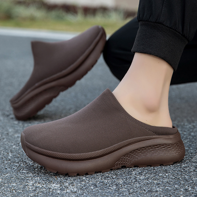 Large Double-layer Flyknit Breathable Casual Shoes With Thickened Non-slip Sole - 图片 3
