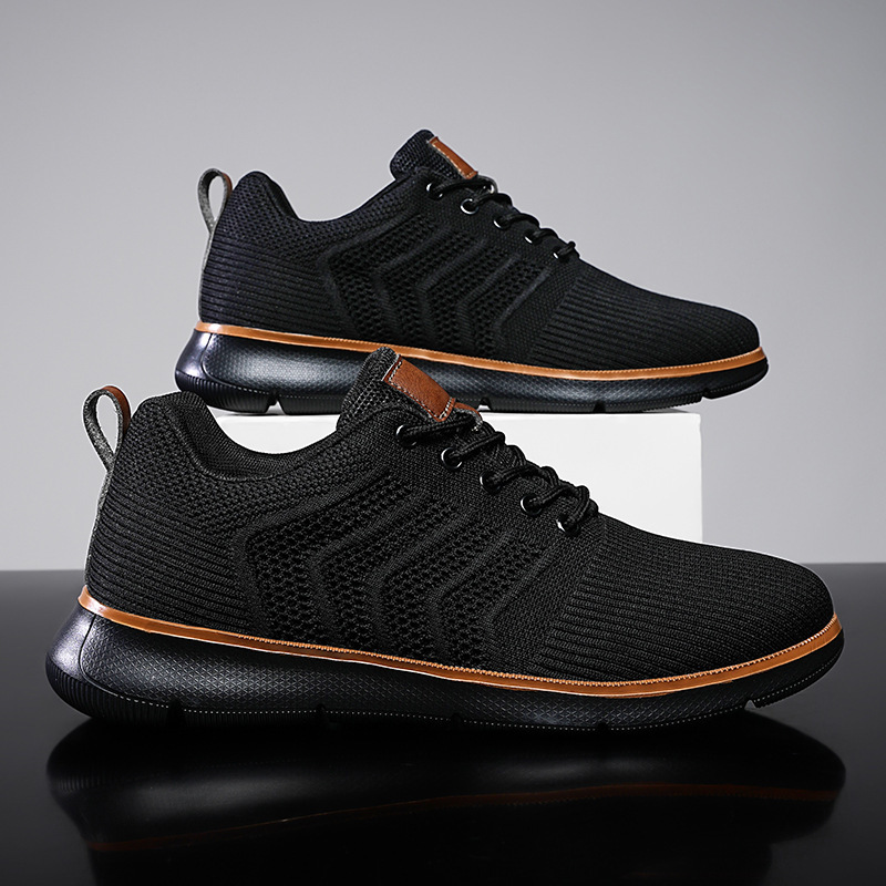 Plus-size Mens Shoes Flyknit Mesh Shoes Casual Sports Shoes - 图片 6