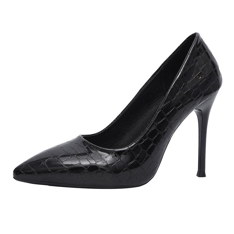 Spring New Arrival Black Plus-Size Stiletto Heels - 图片 5