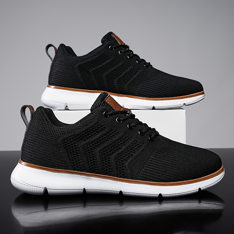 Plus-size Mens Shoes Flyknit Mesh Shoes Casual Sports Shoes - 图片 7