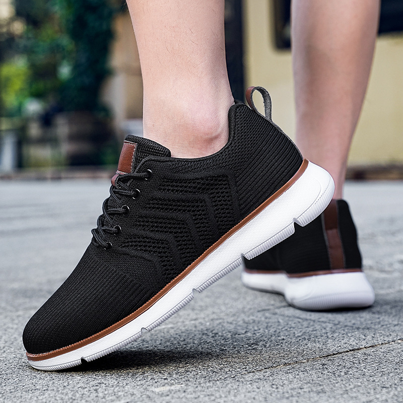 Plus-size Mens Shoes Flyknit Mesh Shoes Casual Sports Shoes - 图片 2