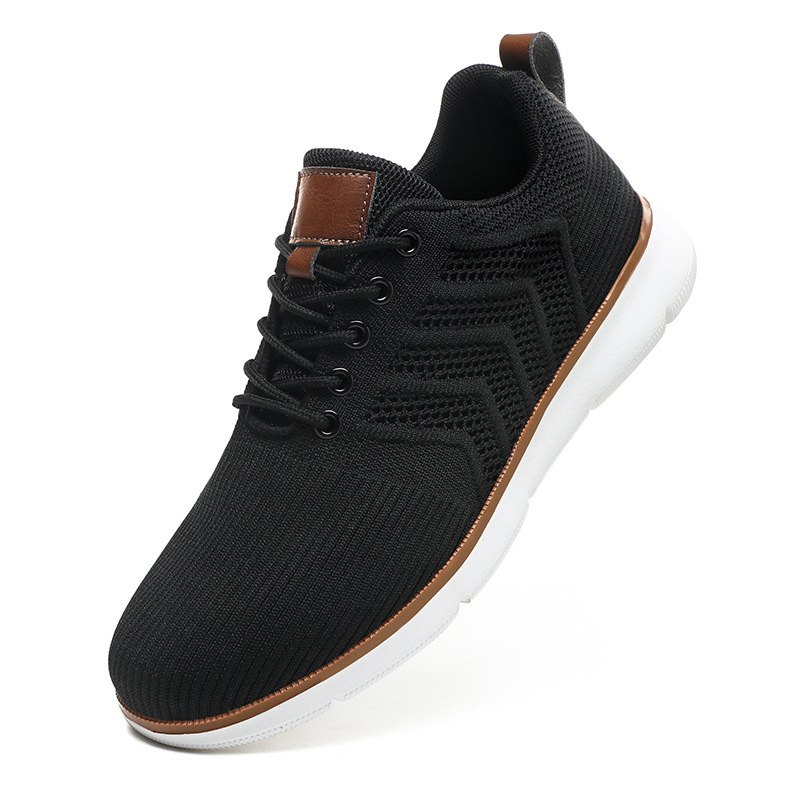 Plus-size Mens Shoes Flyknit Mesh Shoes Casual Sports Shoes - 图片 5