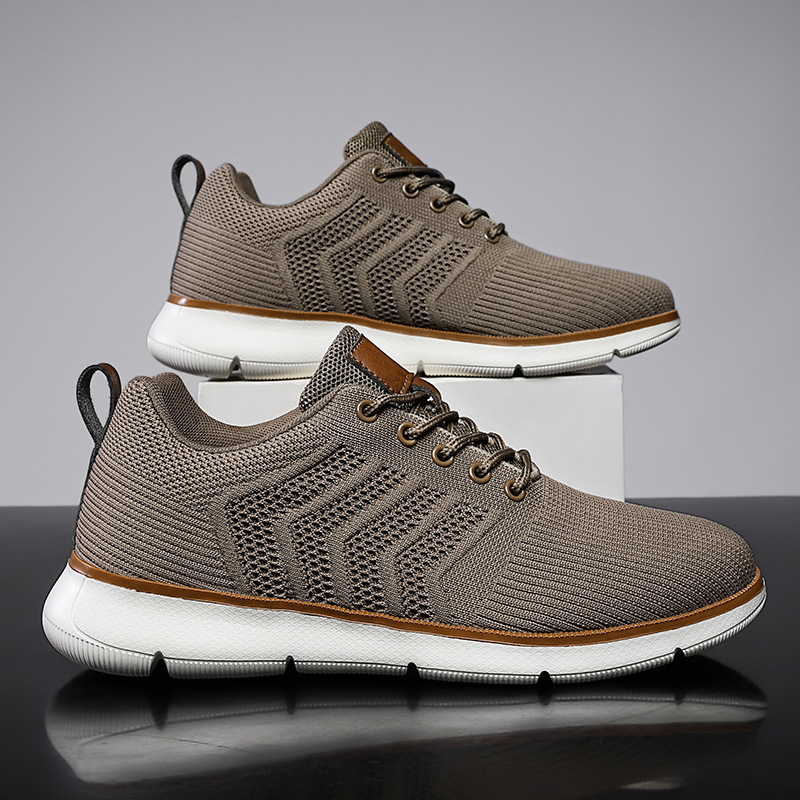 Plus-size Mens Shoes Flyknit Mesh Shoes Casual Sports Shoes - 图片 9