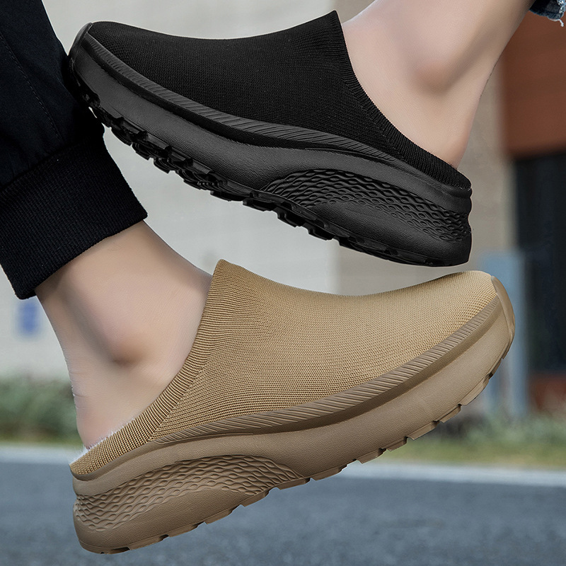 Large Double-layer Flyknit Breathable Casual Shoes With Thickened Non-slip Sole - 图片 2