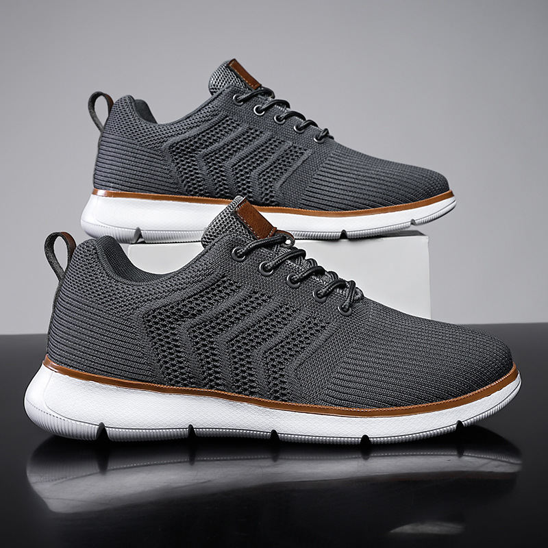 Plus-size Mens Shoes Flyknit Mesh Shoes Casual Sports Shoes - 图片 8