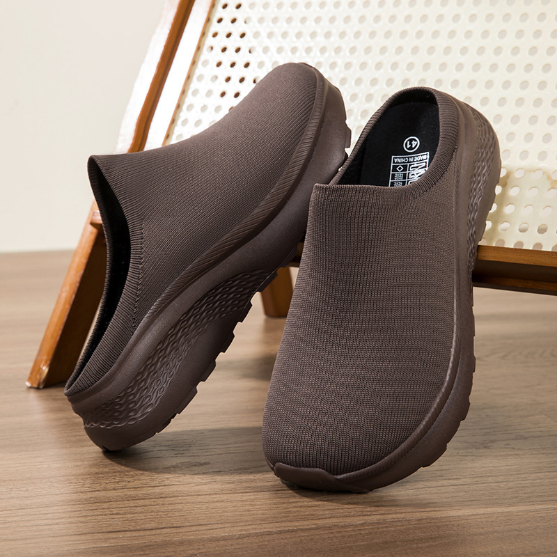 Large Double-layer Flyknit Breathable Casual Shoes With Thickened Non-slip Sole - 图片 9
